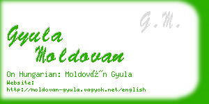 gyula moldovan business card